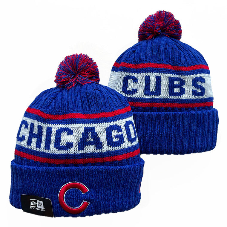 Chicago Cubs MLB New Era winter Hat with Pom Pom