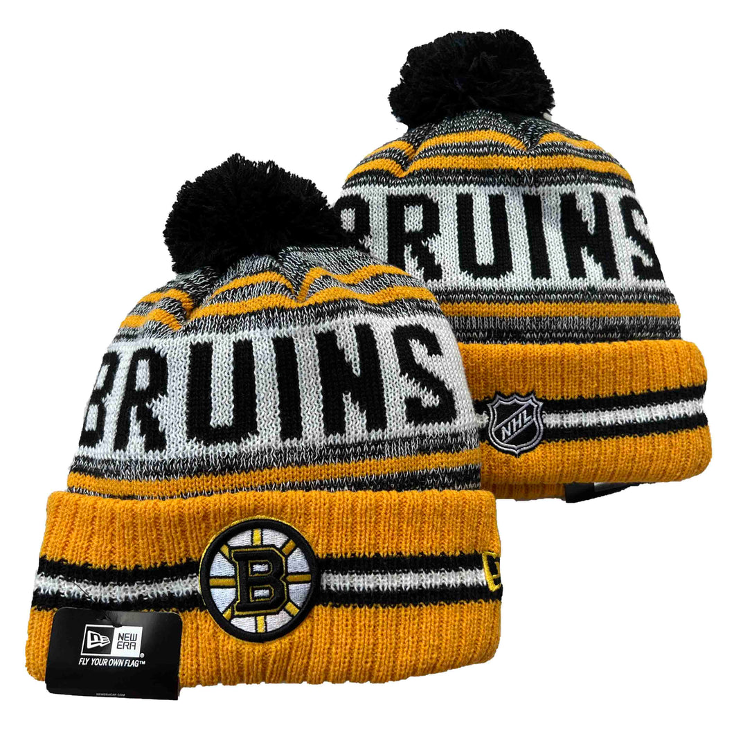 Boston Bruins NHL New Era winter Hat with Pom Pom