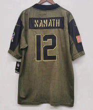 Joe Namath New York Jets military salute to service Jersey