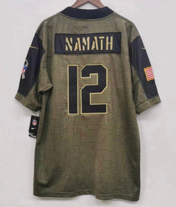 Joe Namath New York Jets military salute to service Jersey