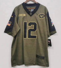 Joe Namath New York Jets military salute to service Jersey