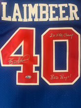 Bil Laimbeer autographed Detroit Pistons jersey COA Photo signing