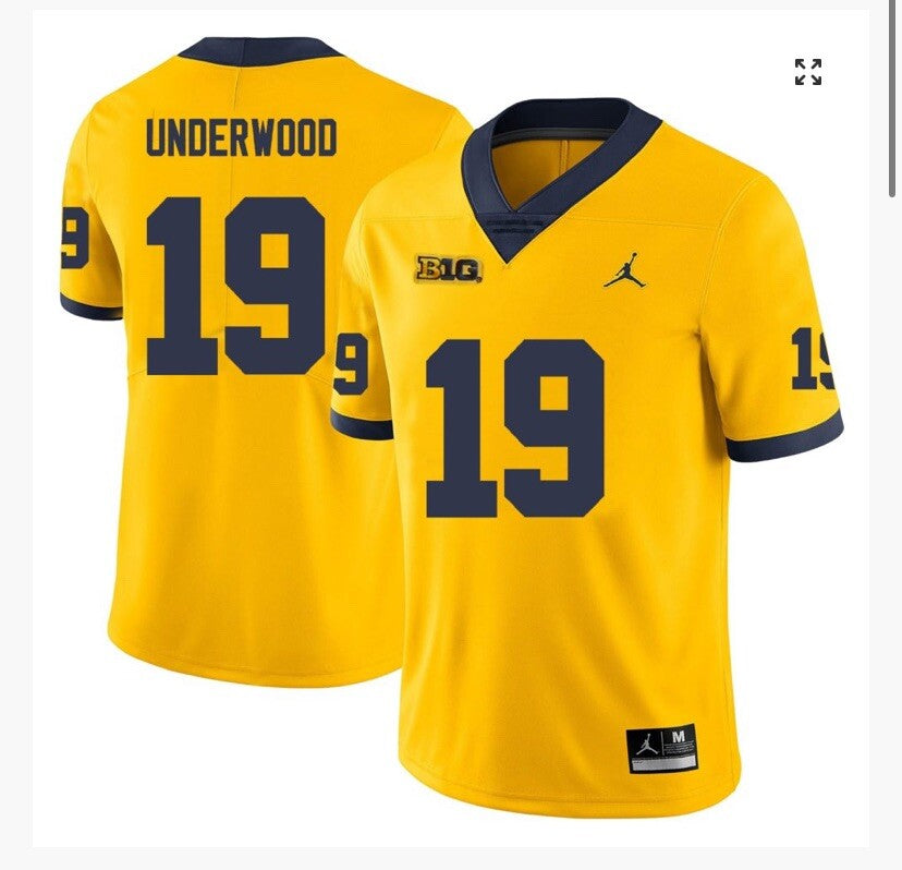 Bryce Underwood YOUTH KIDS Michigan Wolverines Official NCAA Jersey