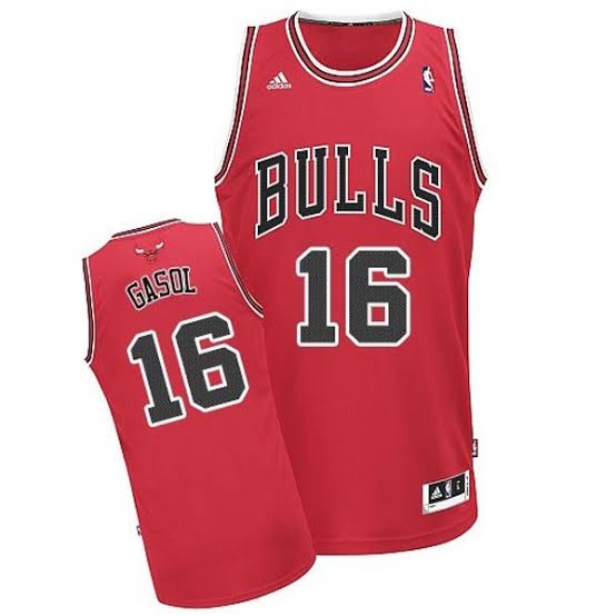 Pau Gasol Chicago Bulls Official NBA Adidas Jersey