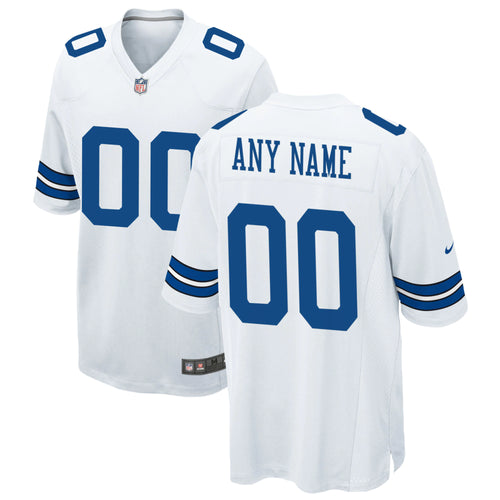 Dallas Cowboys Any Name & Number customized YOUTH KIDS Official NFL Jersey white