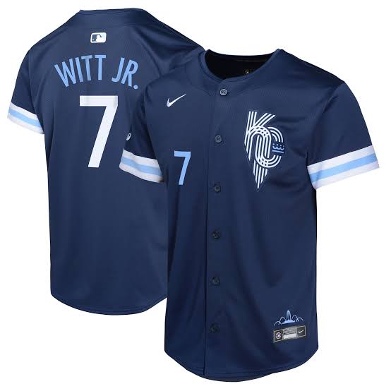 Bobby Witt Jr. YOUTH KIDS Kansas City Royals Official MLB Nike City Connect limited Jersey