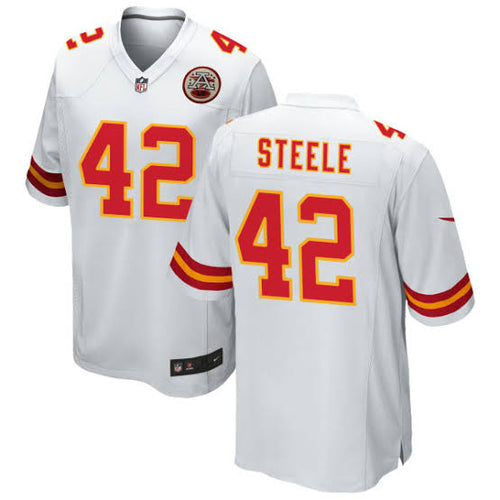 Carson Steele Kansas City Chiefs official NFL Nike Jersey white
