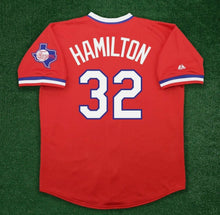 Josh Hamilton Texas Rangers official MLB Jersey Majestic retro red