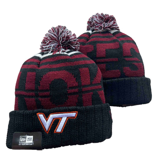 Virginia Tech Hokies NCAA New Era winter Hat with Pom Pom