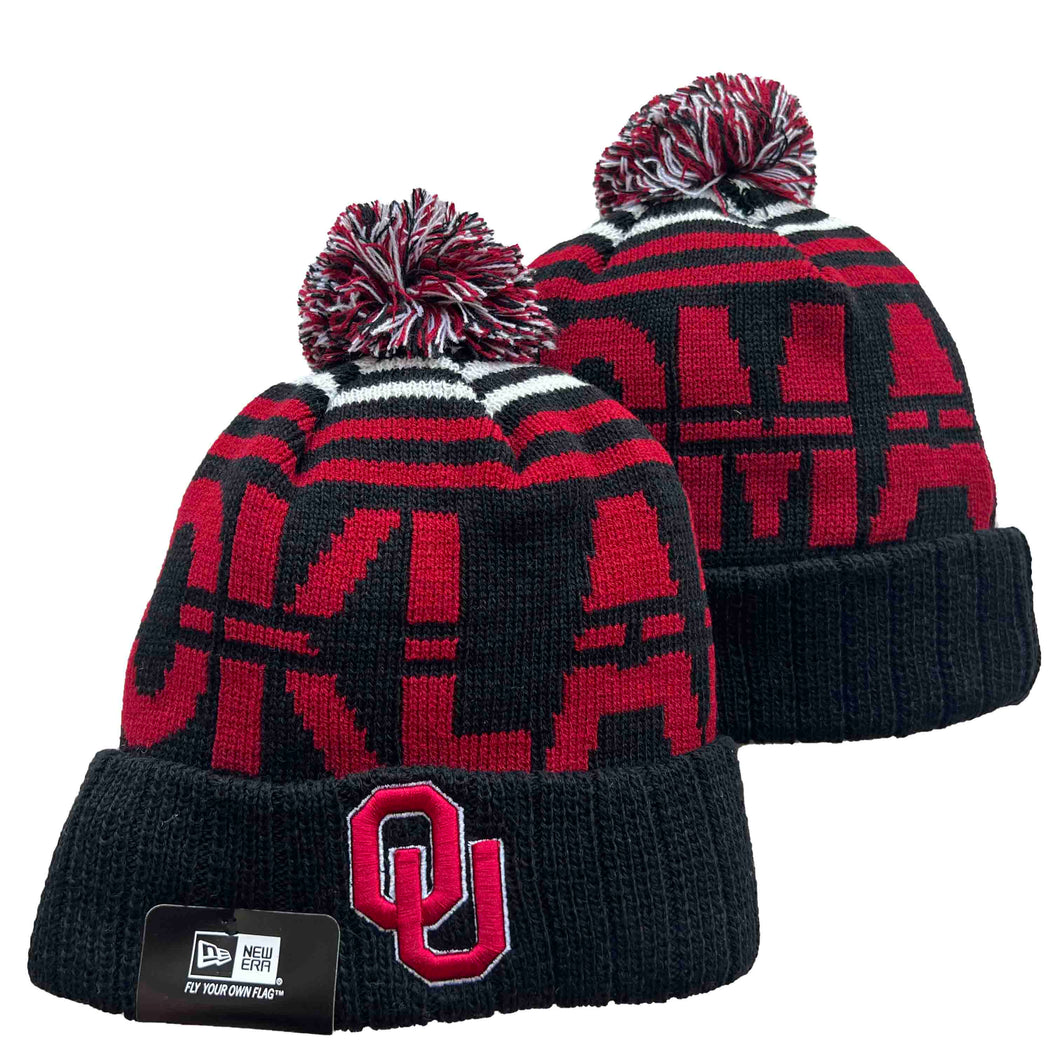 Oklahoma Sooners NCAA New Era winter Hat with Pom Pom