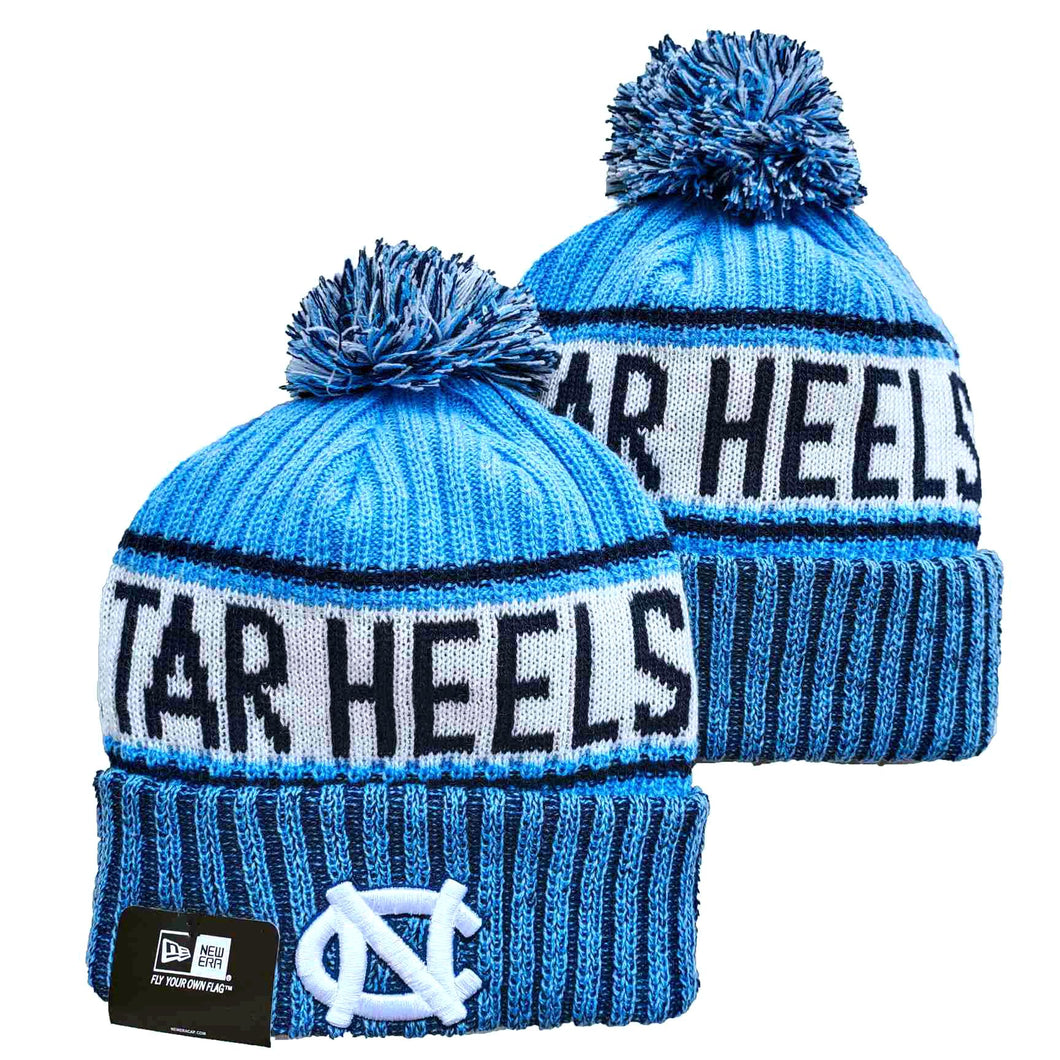 North Carolina Tar Heels NCAA New Era winter Hat with Pom Pom