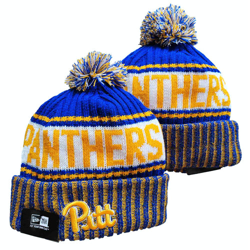 Pitt Panthers University of Pittsburgh NCAA New Era winter Hat with Pom Pom