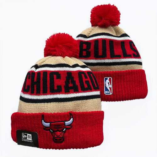 Chicago Bulls NBA New Era winter Hat with Pom Pom