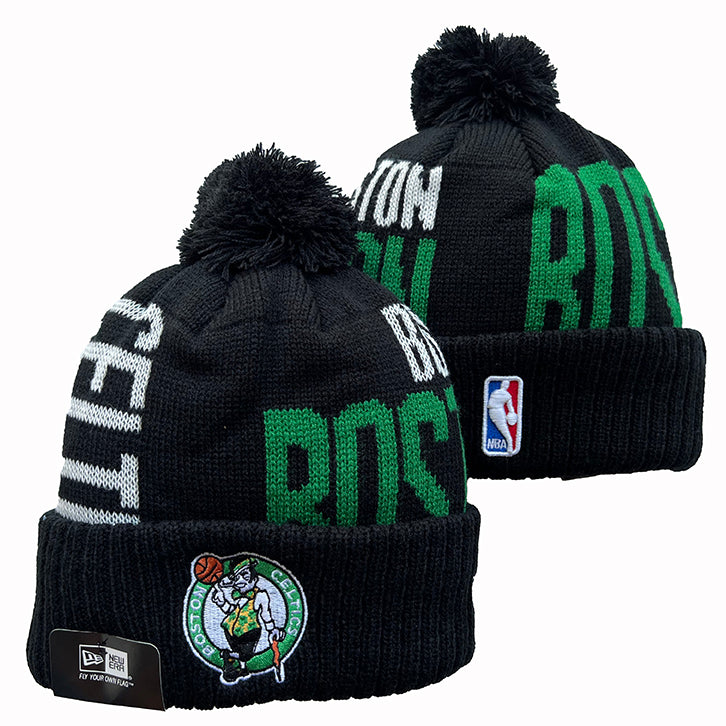 Boston Celtics NBA New Era winter Hat with Pom Pom