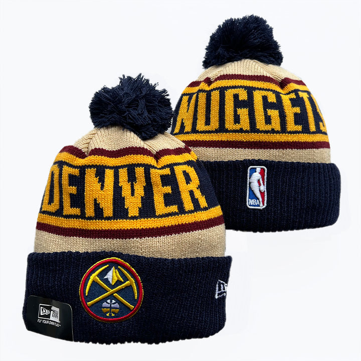 Denver Nuggets NBA New Era winter Hat with Pom Pom