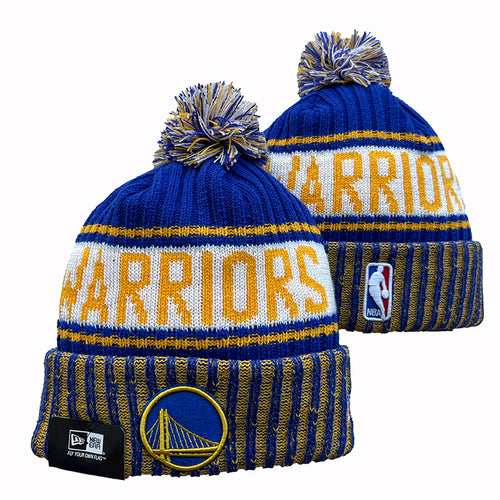 Golden State Warriors NBA New Era winter Hat with Pom Pom