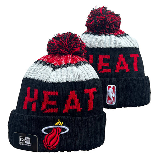 Miami Heat NBA New Era winter Hat with Pom Pom