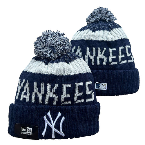 New York Yankees MLB New Era winter Hat with Pom Pom