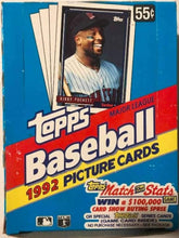 1992 Topps baseball wax box 36 packs