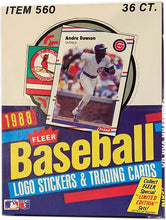 1988 Fleer baseball wax box 36 packs