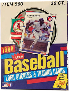 1988 Fleer baseball wax box 36 packs