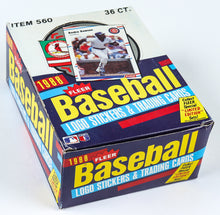 1988 Fleer baseball wax box 36 packs