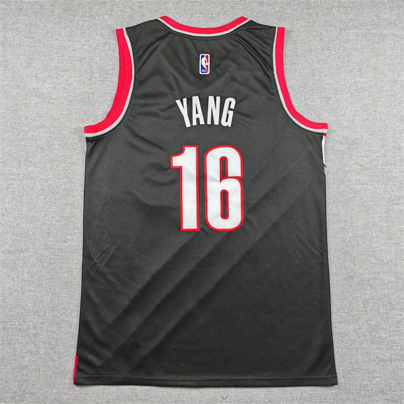 Yang Hansen Portland Trailblazers Official NBA Nike Jersey
