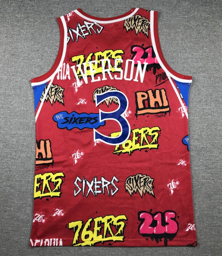 Allen Iverson Philadelphia 76ers Graffiti Jersey made by Mitchell & Ness