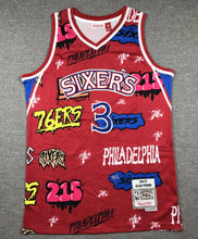 Allen Iverson YOUTH KIDS Philadelphia 76ers Official NBA Graffiti Jersey