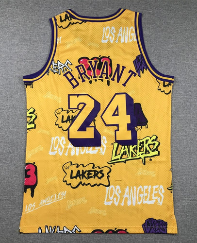 Kobe Bryant YOUTH KIDS Los Angeles Lakers Official NBA Graffiti Jersey