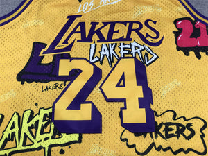 Kobe Bryant YOUTH KIDS Los Angeles Lakers Official NBA Graffiti Jersey