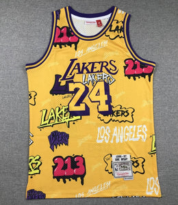 Kobe Bryant YOUTH KIDS Los Angeles Lakers Official NBA Graffiti Jersey