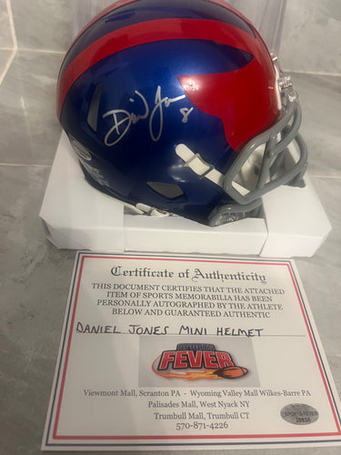 Daniel Jones New York Giants century Autographed Mini Helmet with COA