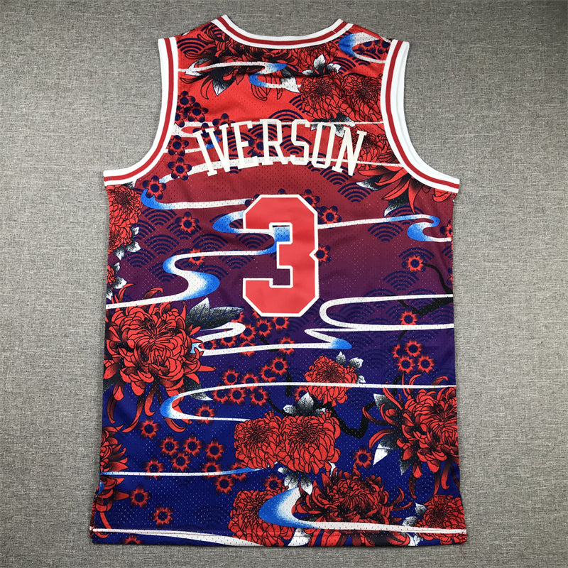 Allen Iverson Philadelphia 76ers Graffiti Jersey made by Mitchell & Ness