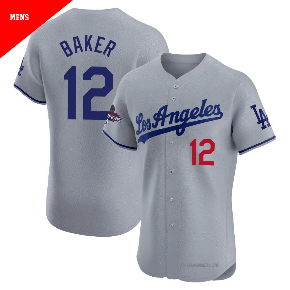 Dusty Baker Los Angeles Dodgers Official MLB Nike Jersey gray