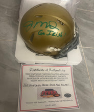 Joe Montana Autographed Notre Dame Mini Helmet with COA