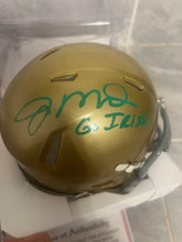 Joe Montana Autographed Notre Dame Mini Helmet with COA