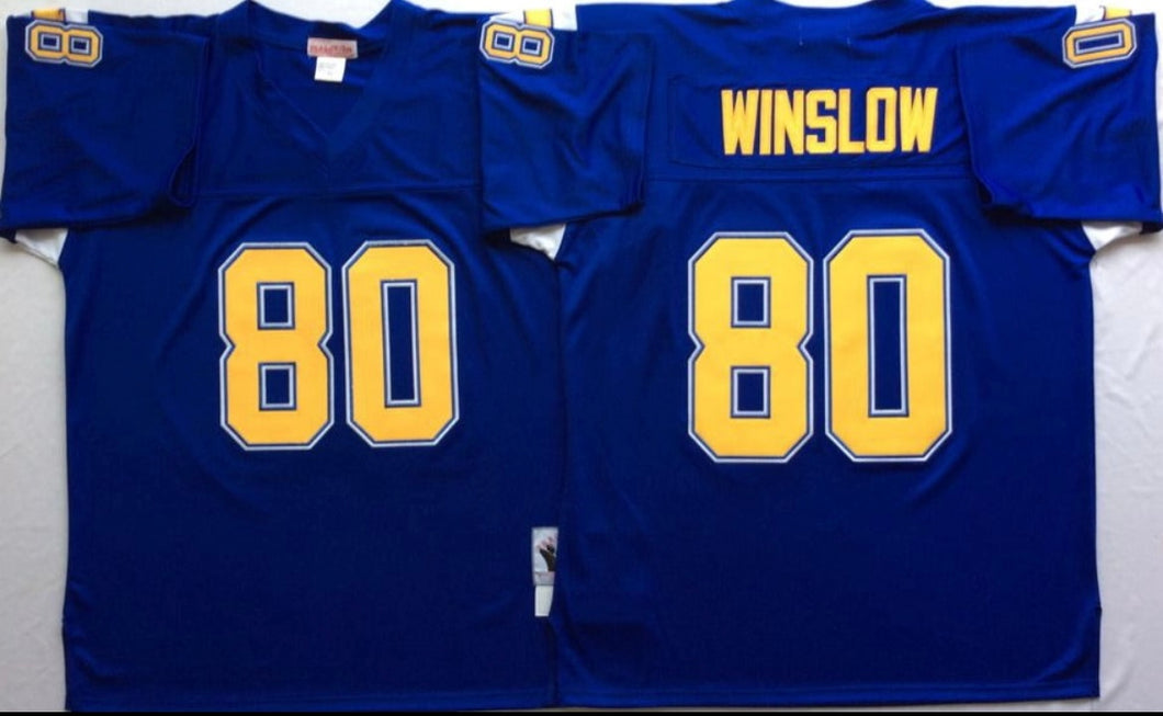 Kellen Winslow San Diego Chargers Jersey Mitchell & Ness blue