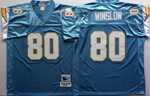 Kellen Winslow San Diego Chargers Jersey Mitchell & Ness light blue