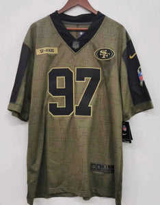 Nick Bosa San Francisco 49ers Nike military salute to service Jersey