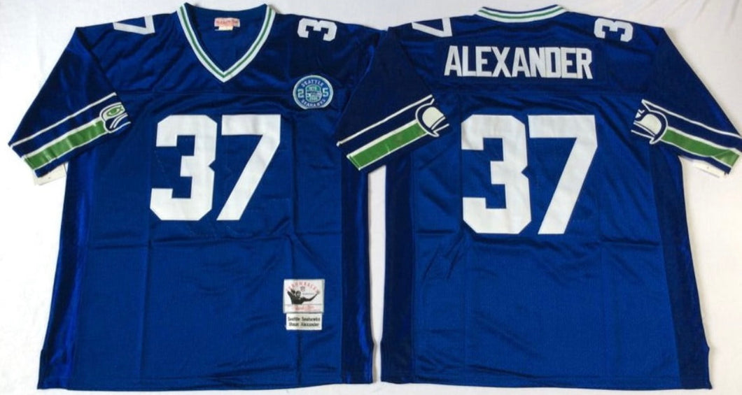 Shaun Alexander Seattle Seahawks Jersey Mitchell & Ness Blue