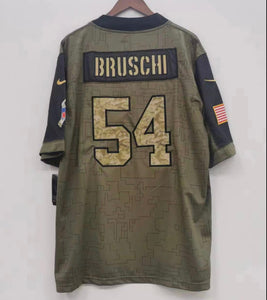 Tedy Bruschi New England Patriots military salute to service Jersey