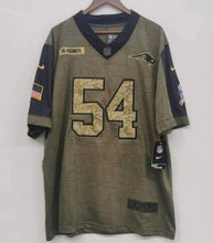 Tedy Bruschi New England Patriots military salute to service Jersey