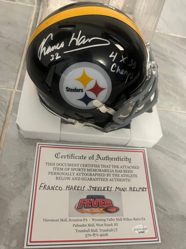 Franco Harris Autographed Pittsburgh Steelers Mini Helmet with COA