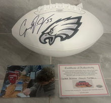Cooper DeJean Autographed Philadelphia Eagles Football with COA & Photo signing