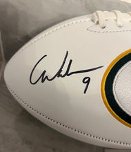 Christian Watson Green Bay Packers Autographed Football with photo signing