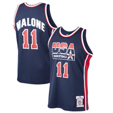 Karl Malone YOUTH KIDS USA Basketball Olympic Mitchell & Ness Jersey
