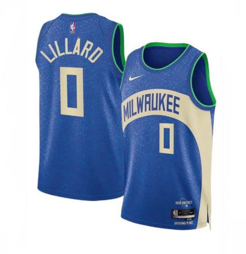 Damian Lillard Milwaukee Bucks City Edition Official NBA Nike Jersey