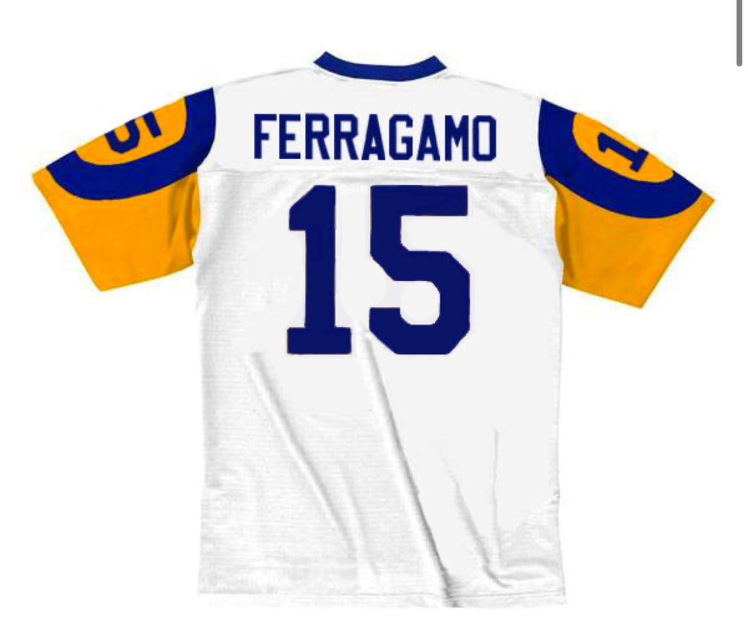 Vince Ferragamo 1979 Los Angeles Rams NFL Mitchell & Ness Jersey White