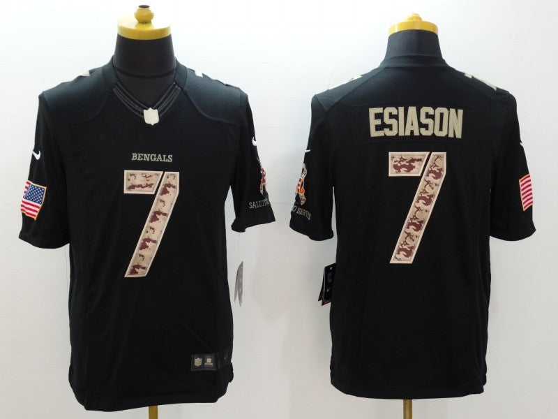 Boomer Esiason Cincinnati Bengals military salute to service Jersey